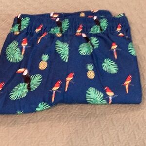 Caribbean Swimwear with Tropical Green on Navy.  E